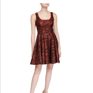 Zac Posen Floral Jacquard Fit & Flare Dress NEW